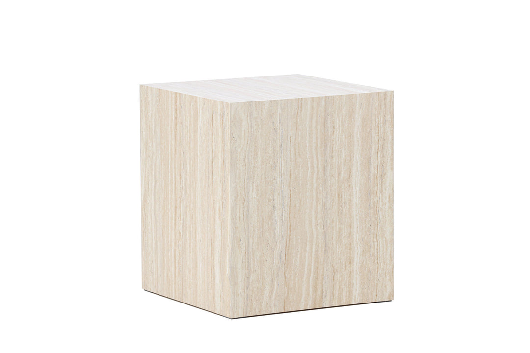 Venture Home York Sofa Table 45x40x40 cm - Travertine Look