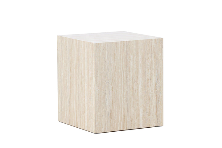 Venture Home York Sofa Table 45x40x40 cm - Travertine Look