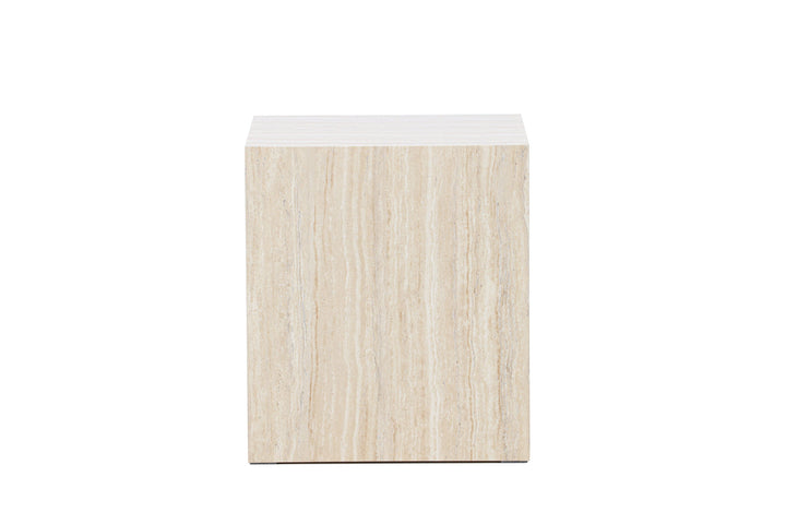 Venture Home York Sofa Table 45x40x40 cm - Travertine Look