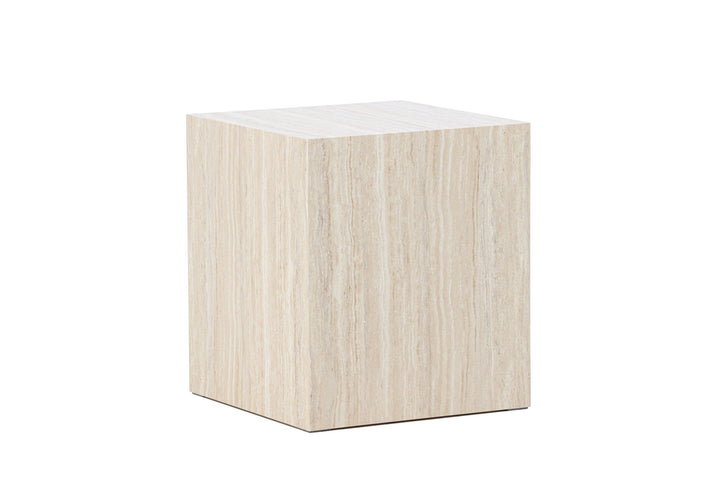 Venture Home York Sofa Table 45x40x40 cm - Travertine Look
