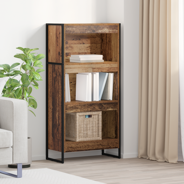 Bogskab Gammelt træ 60 x 30 x 121 cm Konstrueret træ