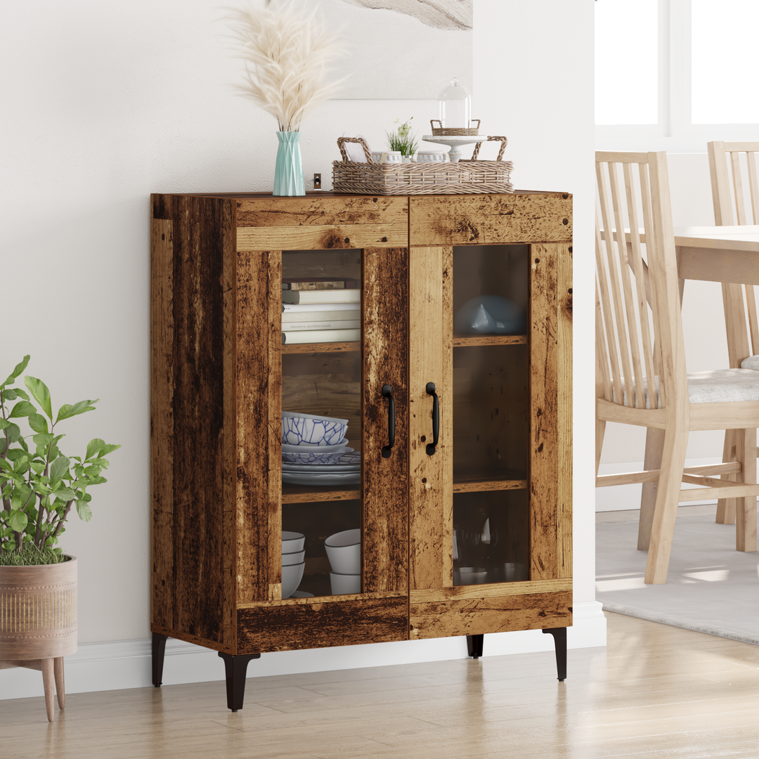 Sideboard Gammelt træ 69,5 x 34 x 90 cm Ingeniørt træ og jern