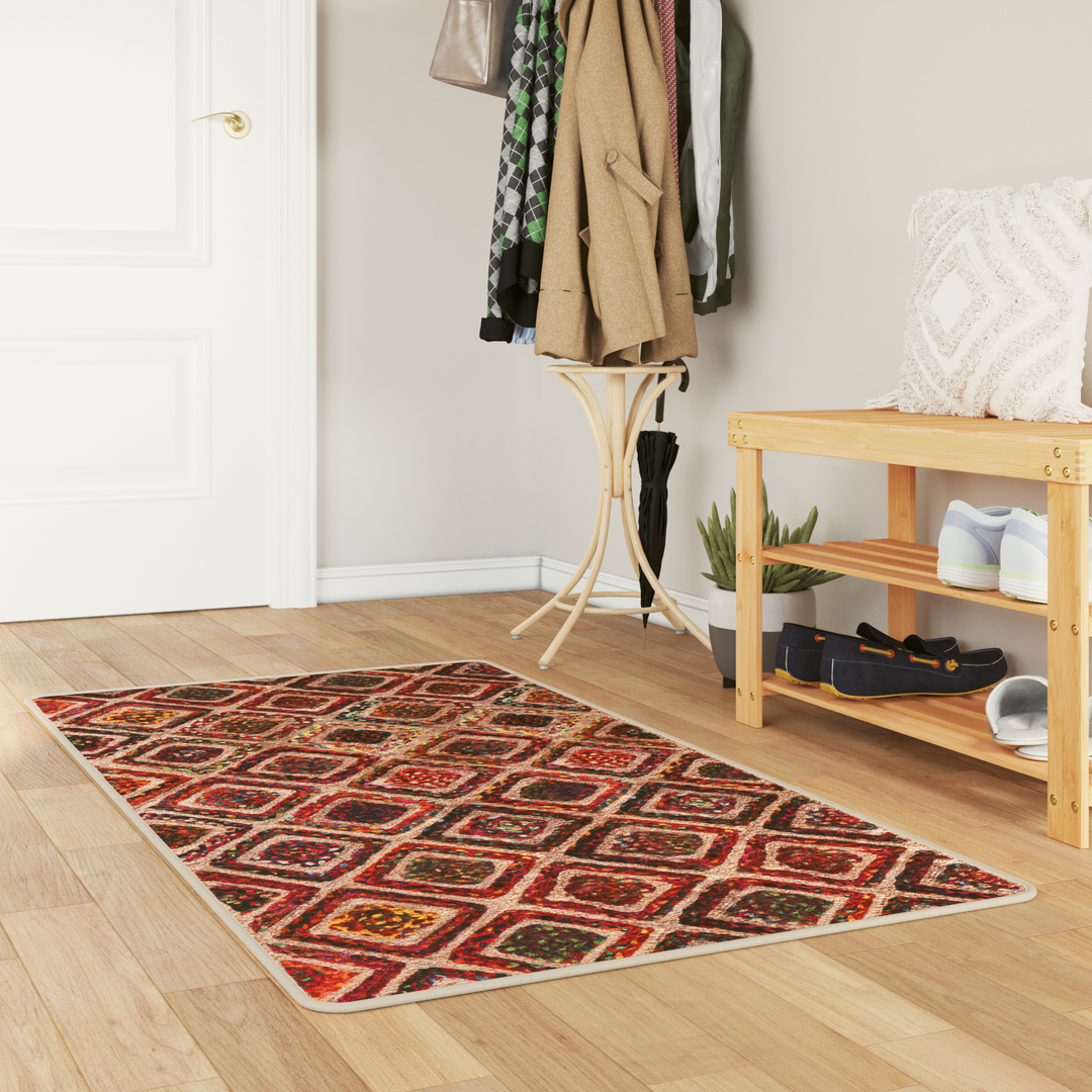 Tæppe Runner MARSA Flerfarvet 100 x 200 cm Polyester og PVC