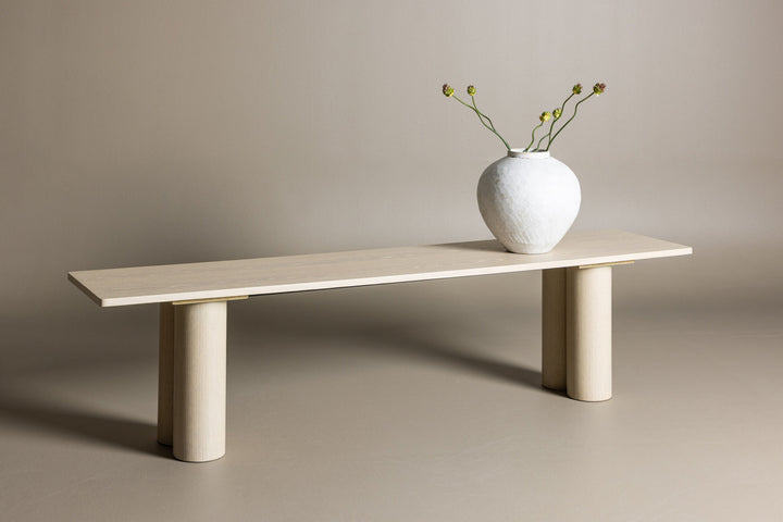 Venture Home Olivia Dining Bench 40x180x45 cm  - Whitewash  /