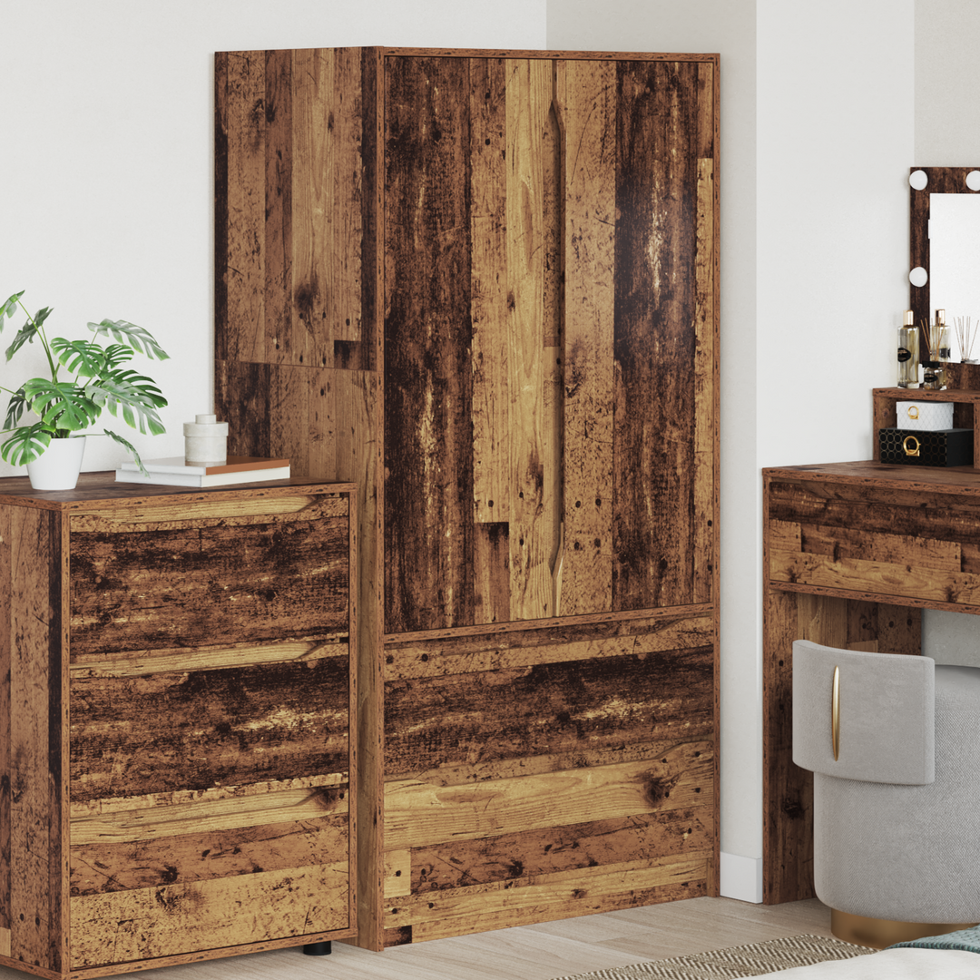 Garderobeskab Gammelt træ 79,5 x 49 x 156 cm Konstrueret træ