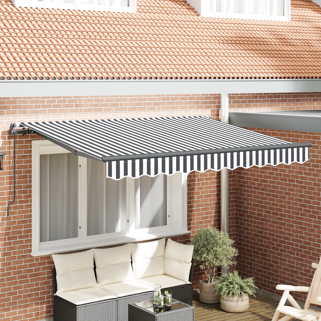 Utrækkelig Markise Antracit 250 x 200 cm Stof
