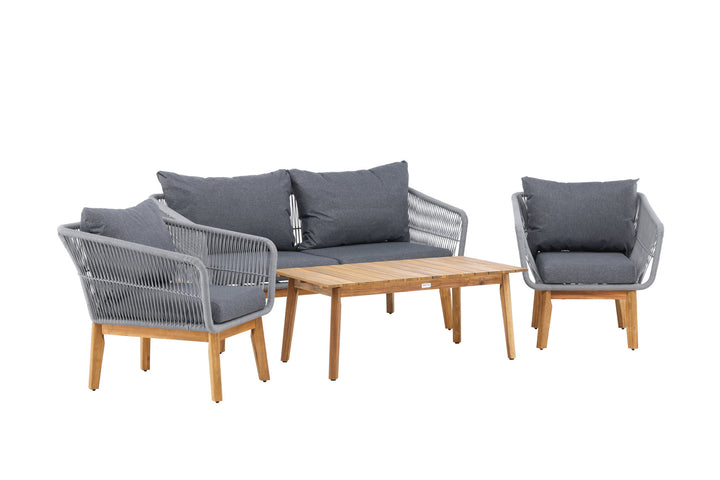Venture Home Chania Sofa set - Grey/Acacia