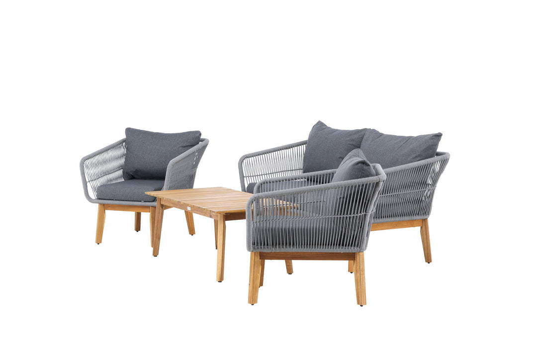 Venture Home Chania Sofa set - Grey/Acacia