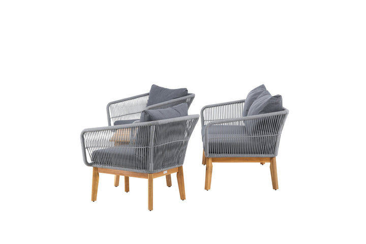 Venture Home Chania Sofa set - Grey/Acacia