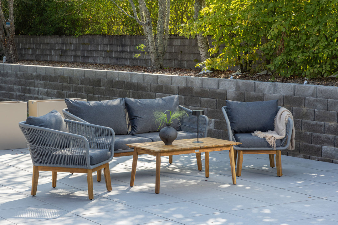 Venture Home Chania Sofa set - Grey/Acacia