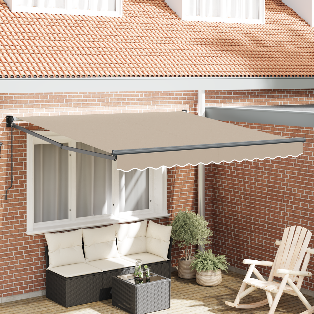 Udtrækkelig markise Beige 350 x 250 cm