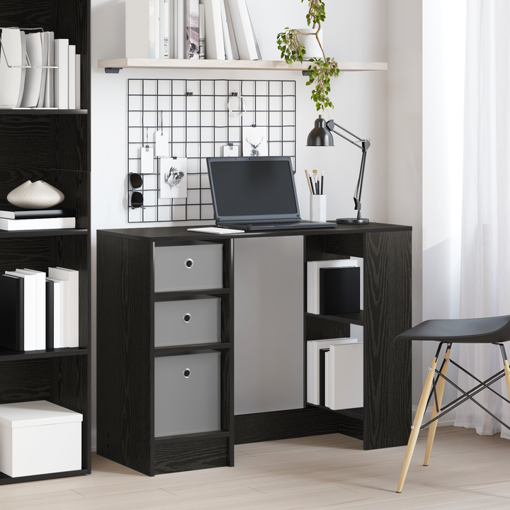 Bord med skuffe Sort eg 100 x 40 x 75 cm Konstrueret træ