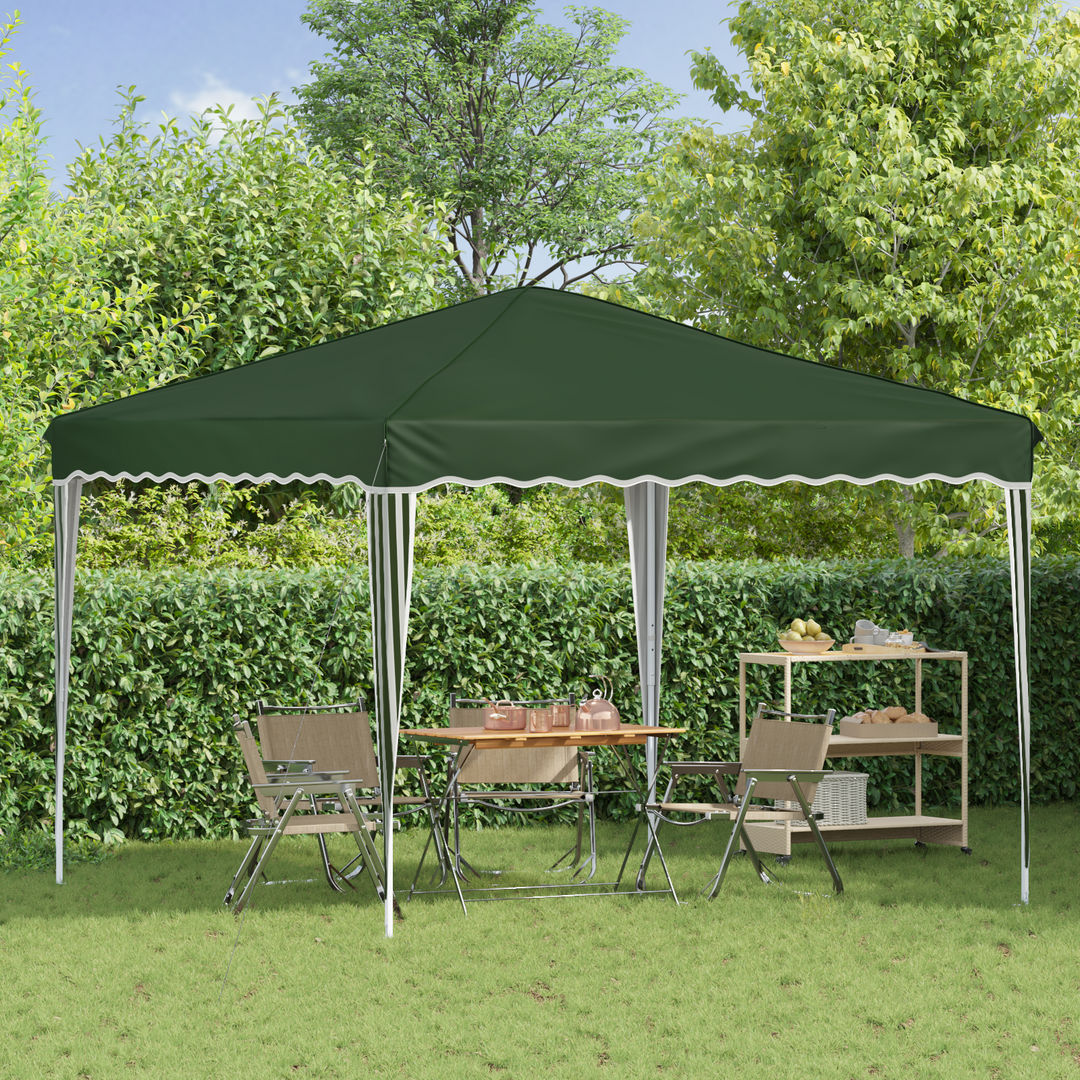Pop-up Festtelt 288 x 288 x 245 cm Grøn Oxford stof