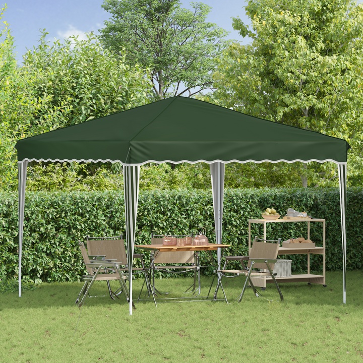 Pop-up Festtelt 288 x 288 x 245 cm Grøn Oxford stof
