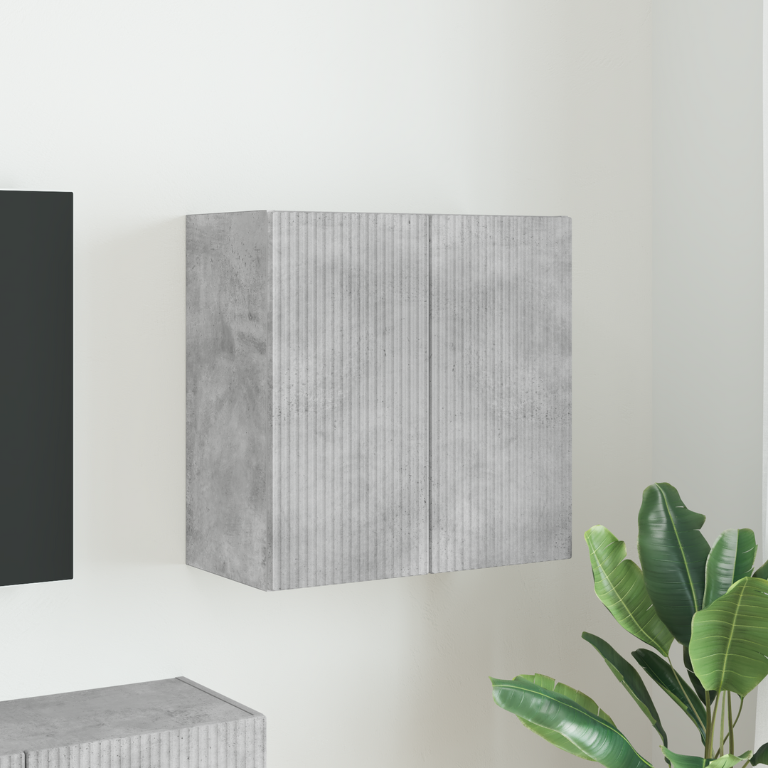 TV vægskab Beton Grå 59,5 x 31 x 60 cm Konstrueret træ
