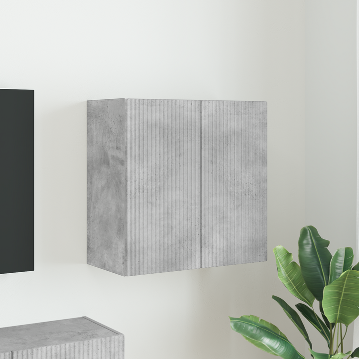 TV vægskab Beton Grå 59,5 x 31 x 60 cm Konstrueret træ