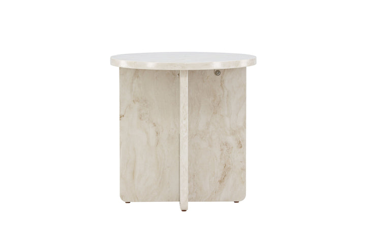 Venture Home Ålesund Side table φ50 - Marble look /