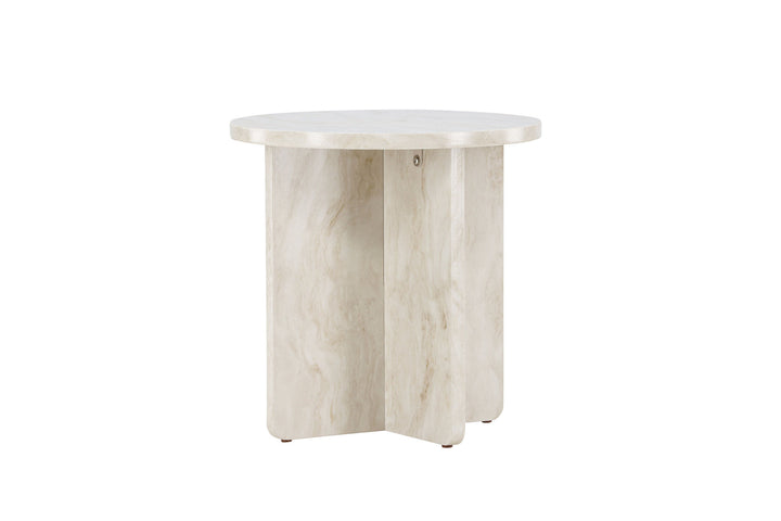 Venture Home Ålesund Side table φ50 - Marble look /