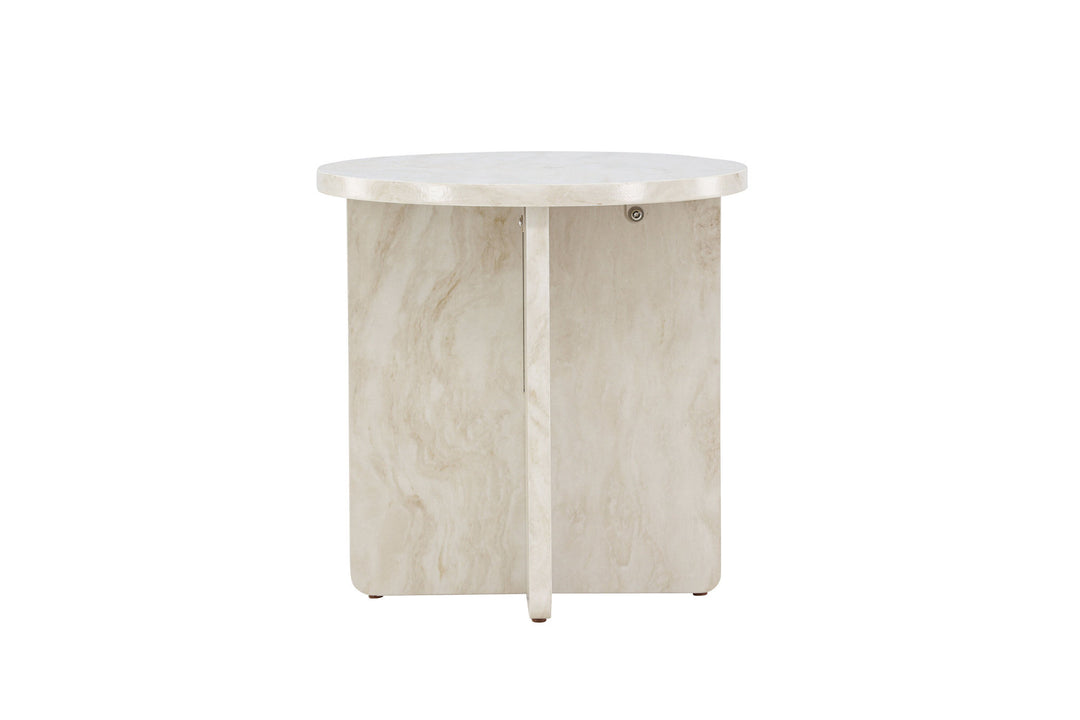 Venture Home Ålesund Side table φ50 - Marble look /