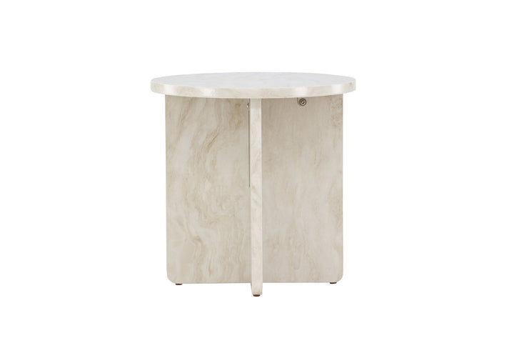 Venture Home Ålesund Side table φ50 - Marble look /