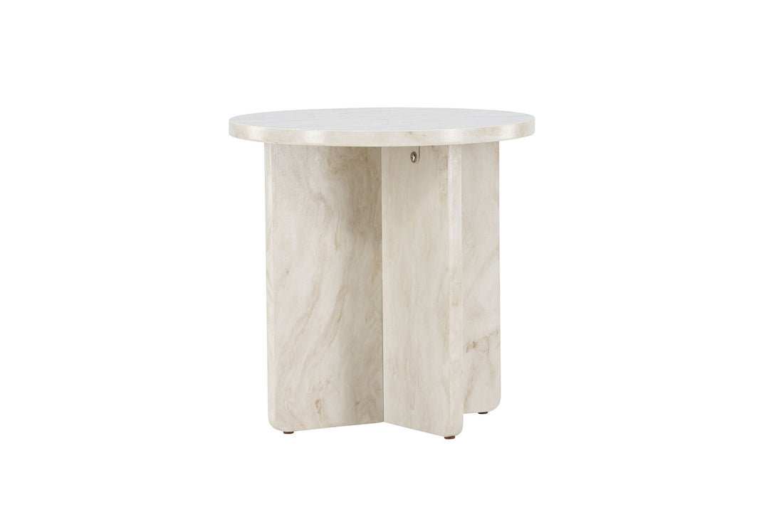 Venture Home Ålesund Side table φ50 - Marble look /