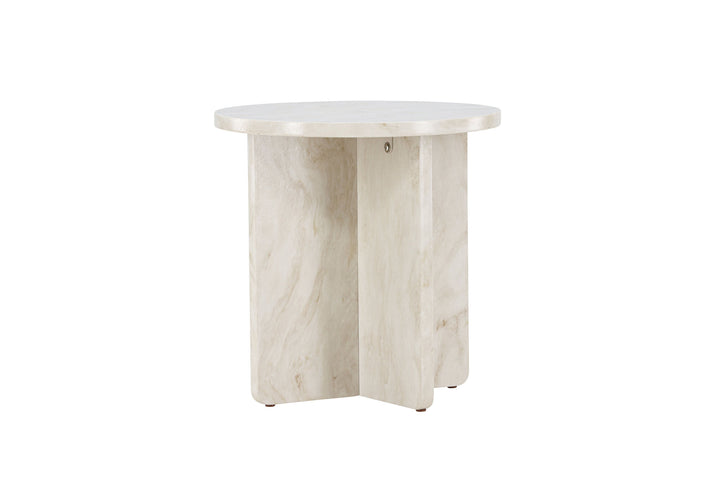 Venture Home Ålesund Side table φ50 - Marble look /