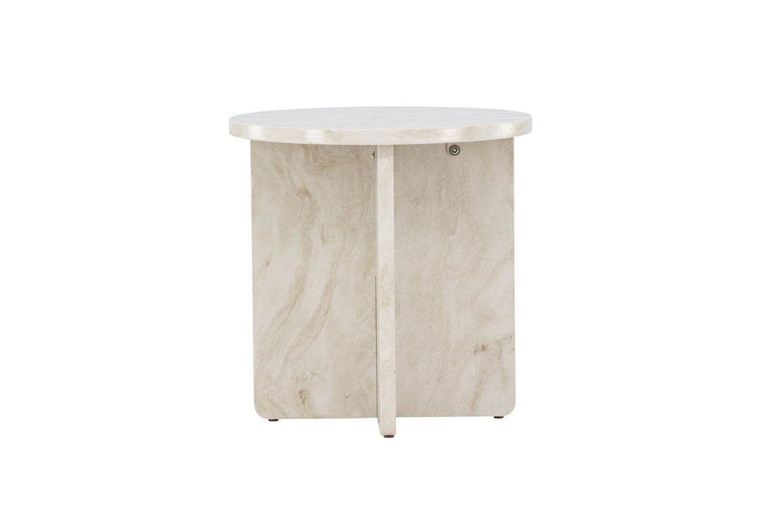 Venture Home Ålesund Side table φ50 - Marble look /