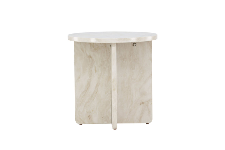 Venture Home Ålesund Side table φ50 - Marble look /