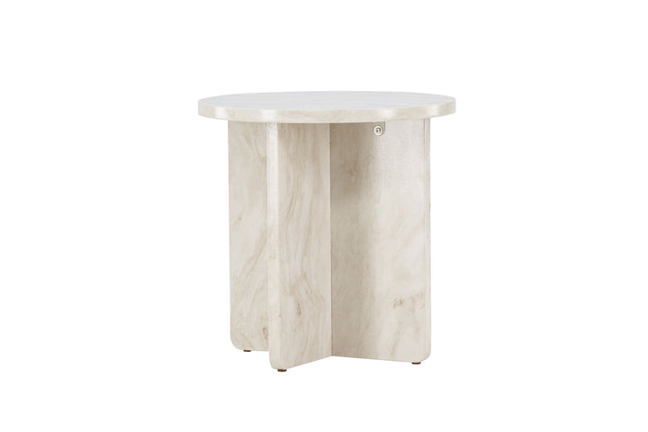 Venture Home Ålesund Side table φ50 - Marble look /