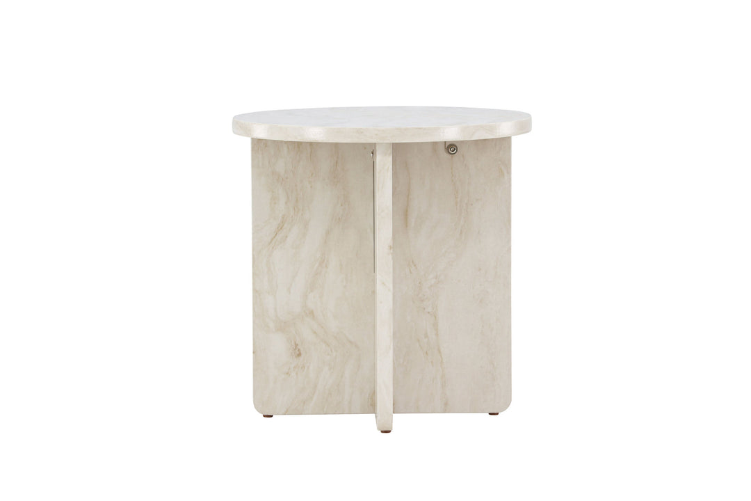 Venture Home Ålesund Side table φ50 - Marble look /