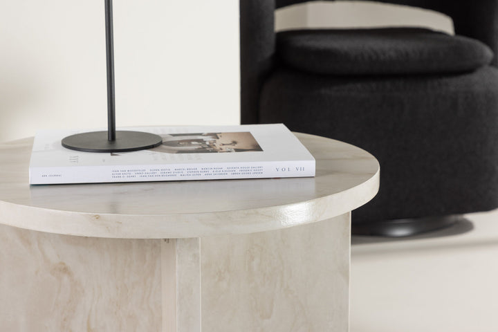 Venture Home Ålesund Side table φ50 - Marble look /