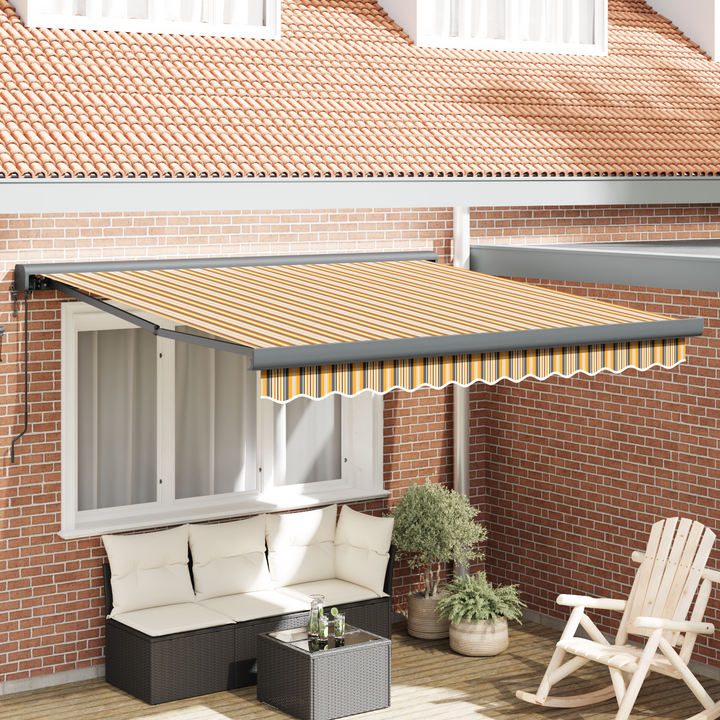 Udtrækkelig markise Flerfarvet 300 x 250 x 165 cm Stof og Metal