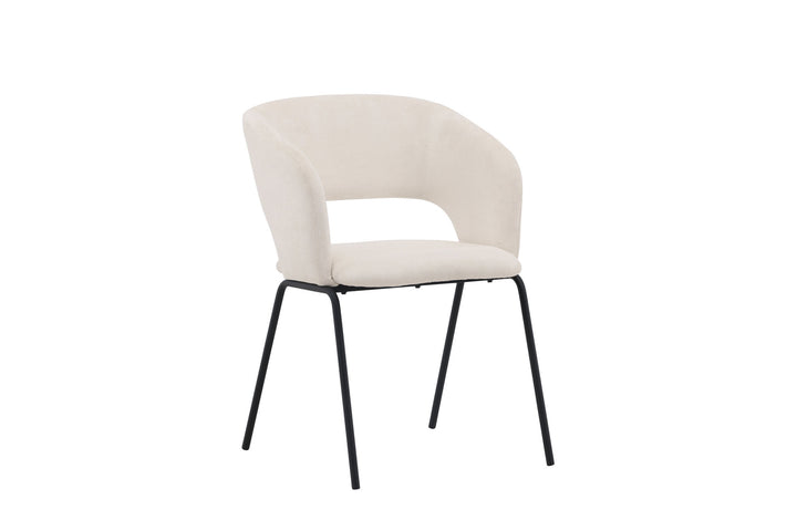 Venture Home Day Dining Chair 2-pack - Matte black / White Linen