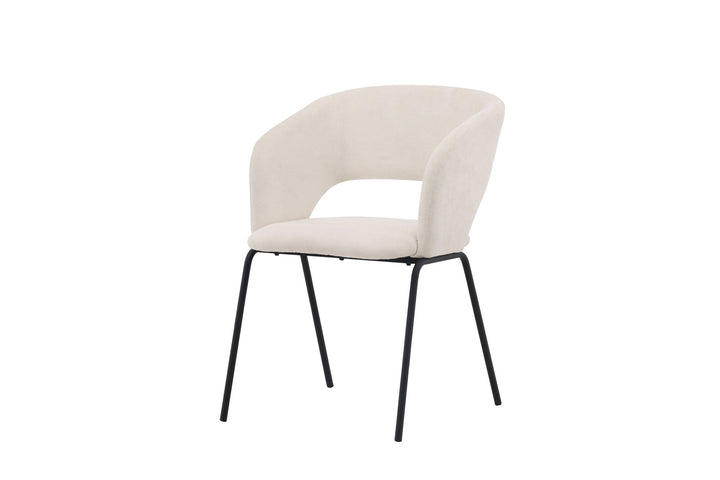 Venture Home Day Dining Chair 2-pack - Matte black / White Linen