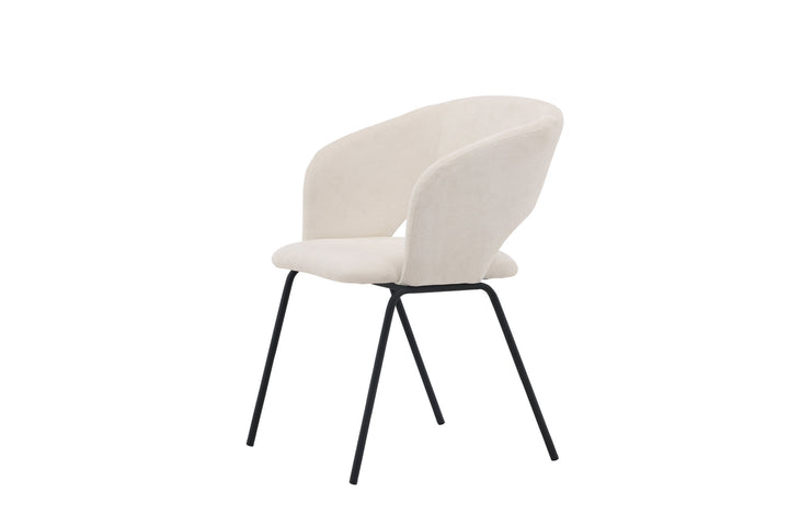 Venture Home Day Dining Chair 2-pack - Matte black / White Linen