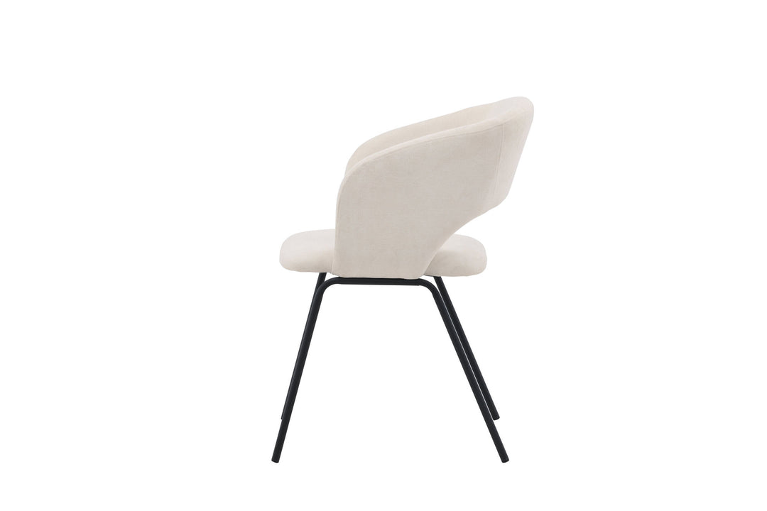 Venture Home Day Dining Chair 2-pack - Matte black / White Linen