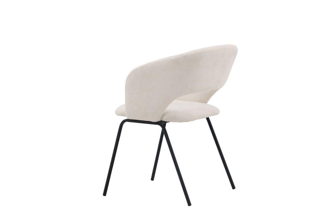 Venture Home Day Dining Chair 2-pack - Matte black / White Linen
