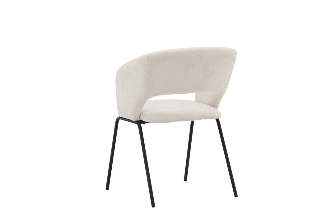 Venture Home Day Dining Chair 2-pack - Matte black / White Linen