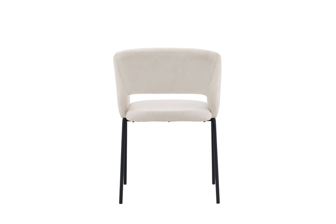 Venture Home Day Dining Chair 2-pack - Matte black / White Linen