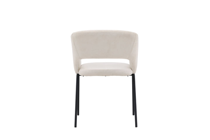 Venture Home Day Dining Chair 2-pack - Matte black / White Linen