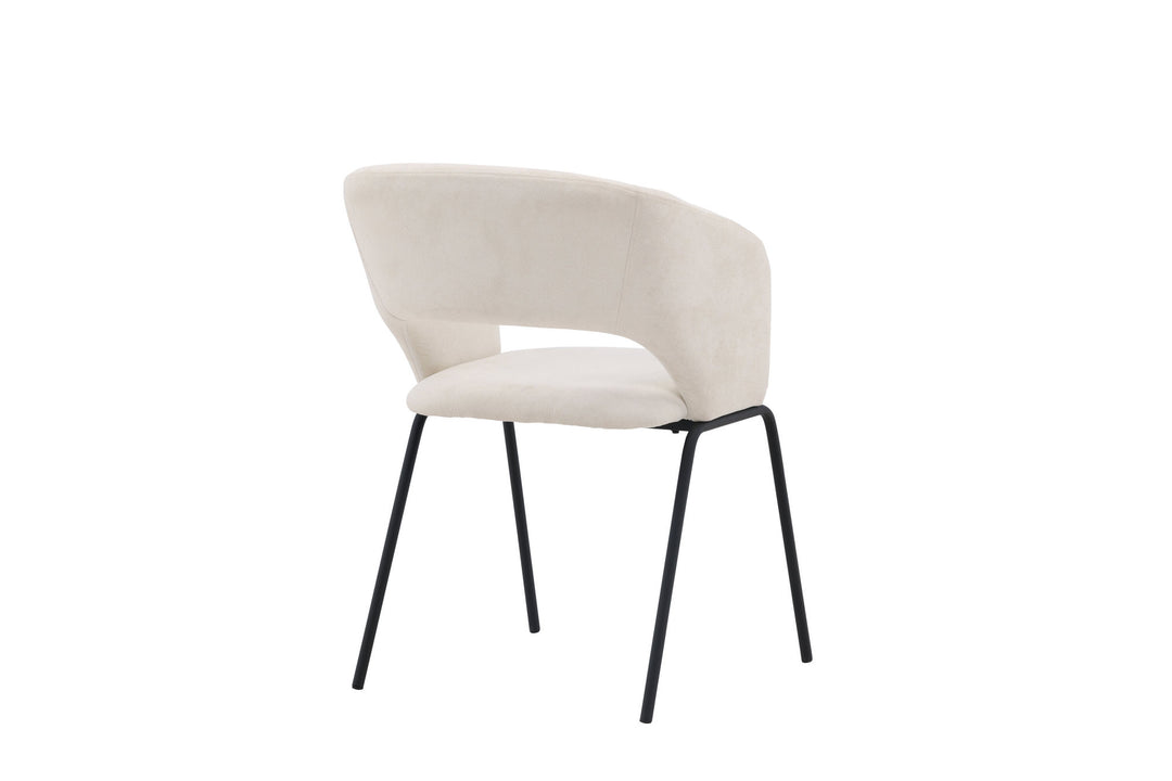 Venture Home Day Dining Chair 2-pack - Matte black / White Linen