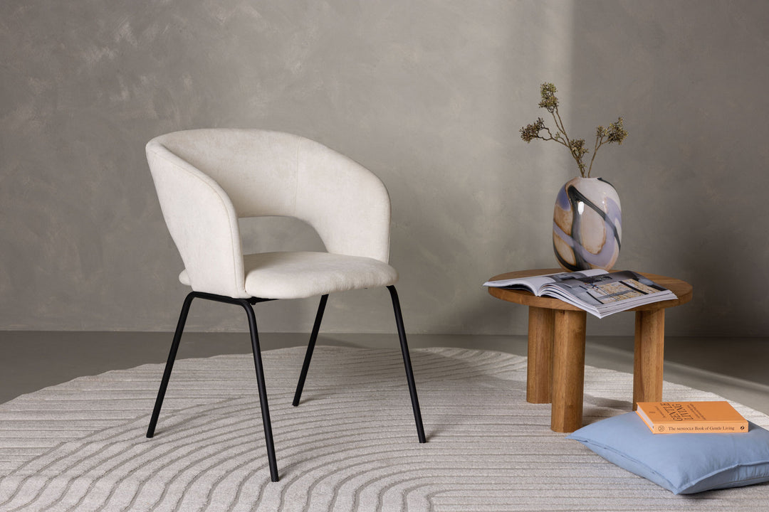 Venture Home Day Dining Chair 2-pack - Matte black / White Linen