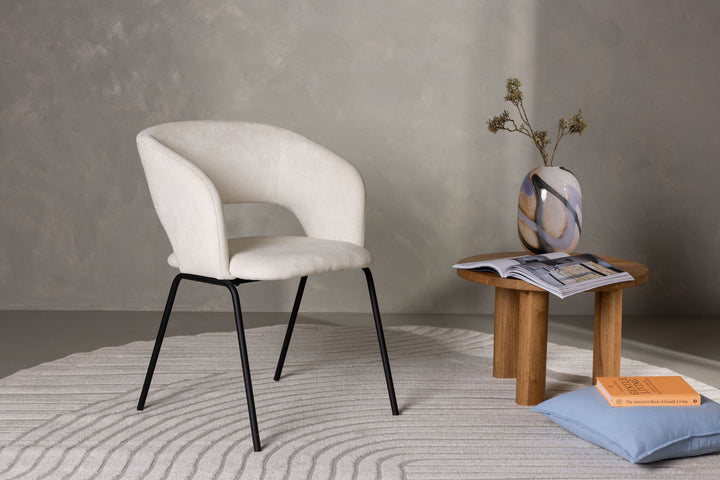 Venture Home Day Dining Chair 2-pack - Matte black / White Linen