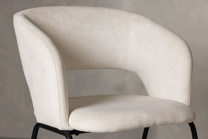 Venture Home Day Dining Chair 2-pack - Matte black / White Linen
