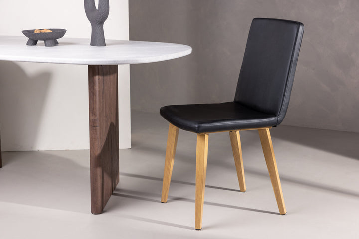 Venture Home Today Dining Chair 2-pack - Nature / Black PU