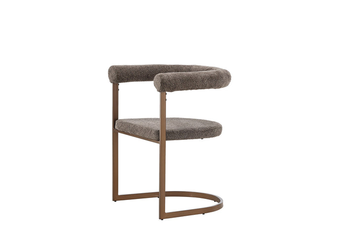 Venture Home Morning Dining Chair 2-pack - Brown / Grey Boucle