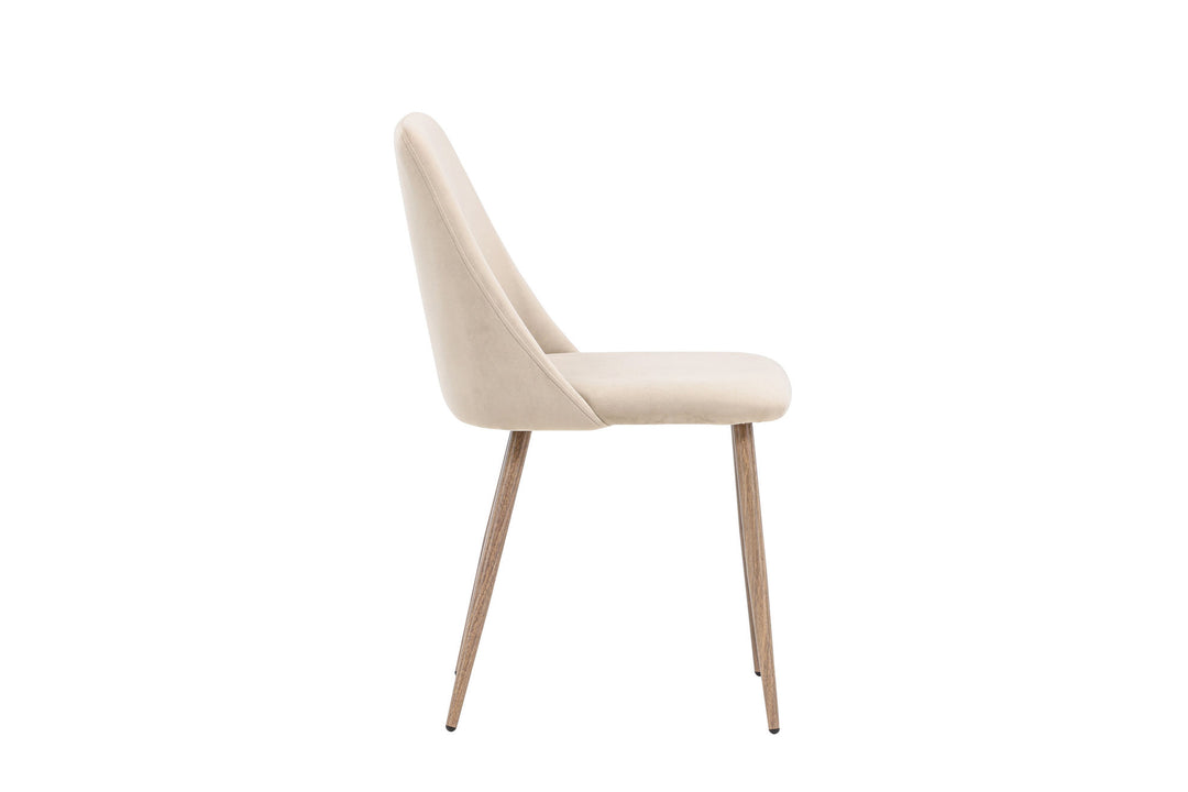 Venture Home Night Dining Chair 2-pack - Dark walnut / Mocca / Brown Fabric
