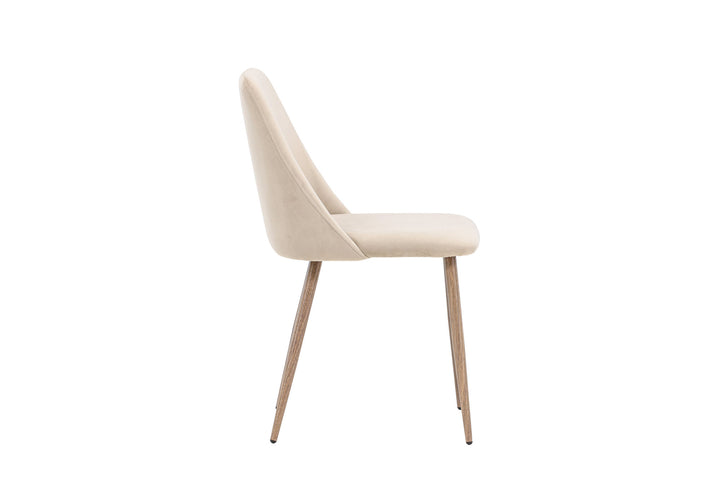 Venture Home Night Dining Chair 2-pack - Dark walnut / Mocca / Brown Fabric