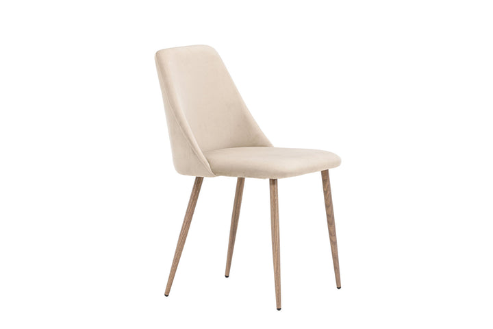 Venture Home Night Dining Chair 2-pack - Dark walnut / Mocca / Brown Fabric