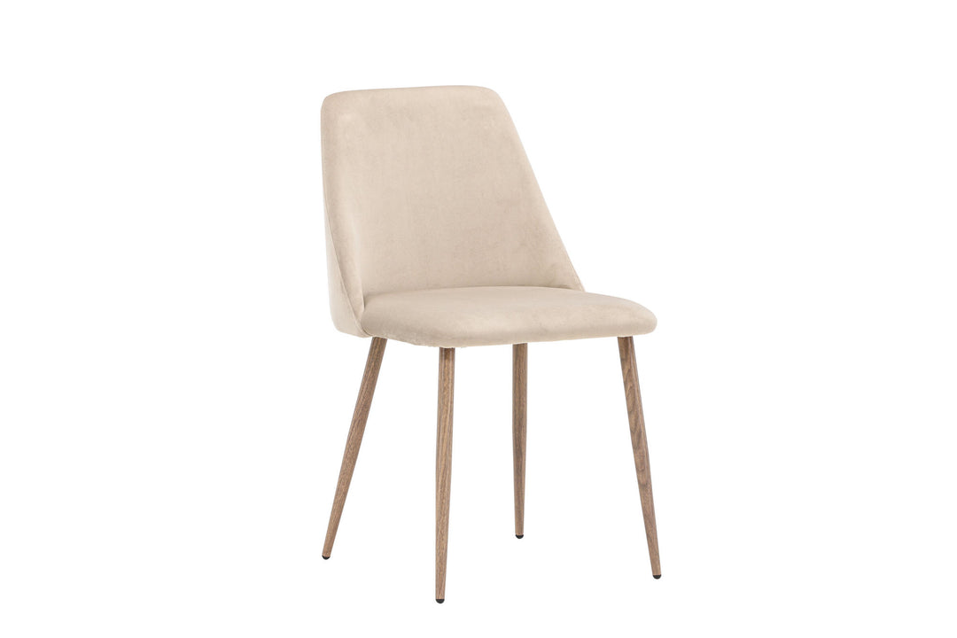 Venture Home Night Dining Chair 2-pack - Dark walnut / Mocca / Brown Fabric